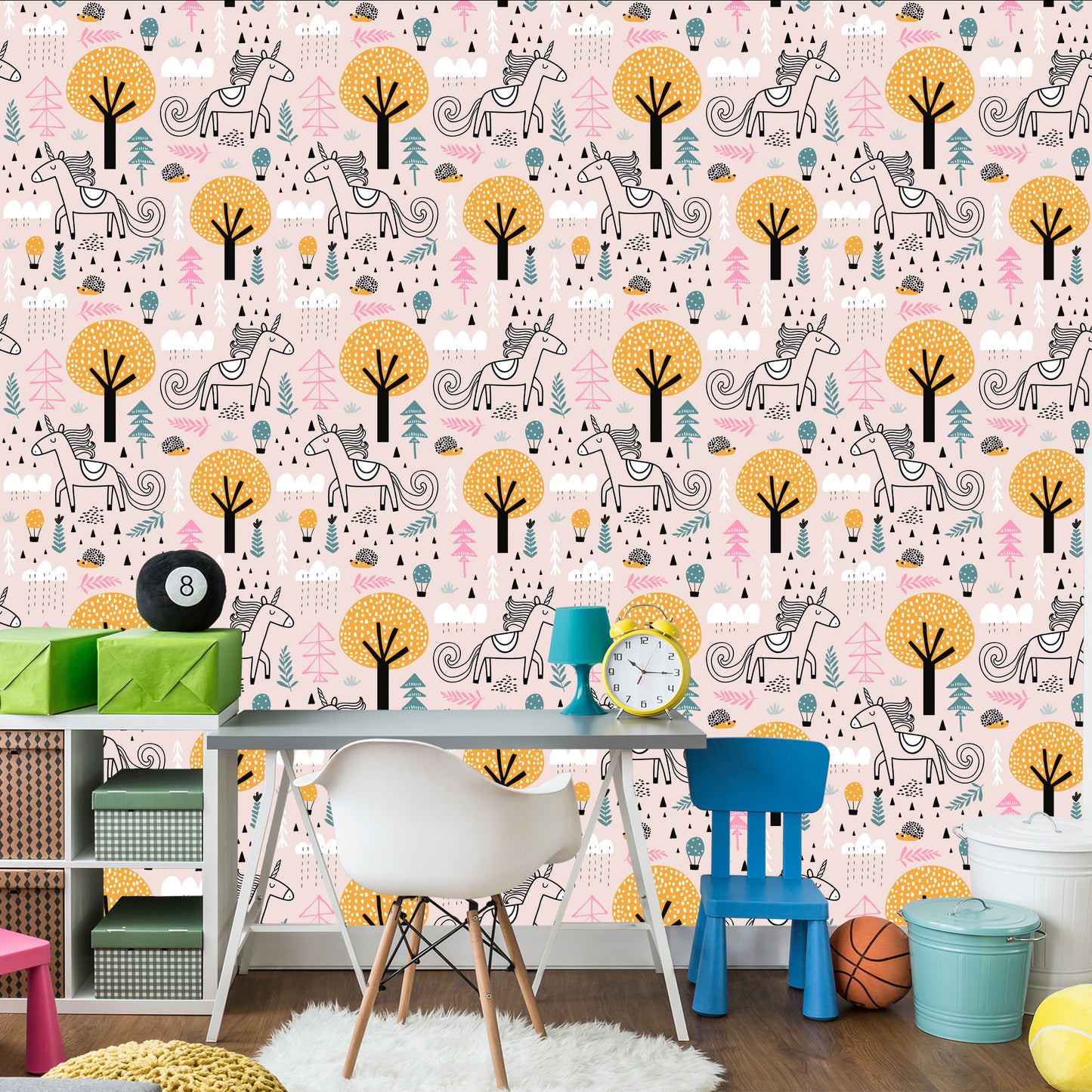 Wallpaper For Children - Unicorns In The Forest