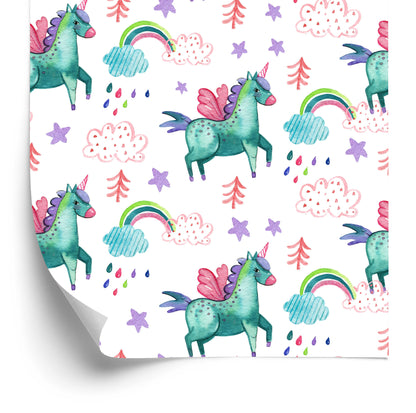 Wallpaper For Children - Flying Unicorns
