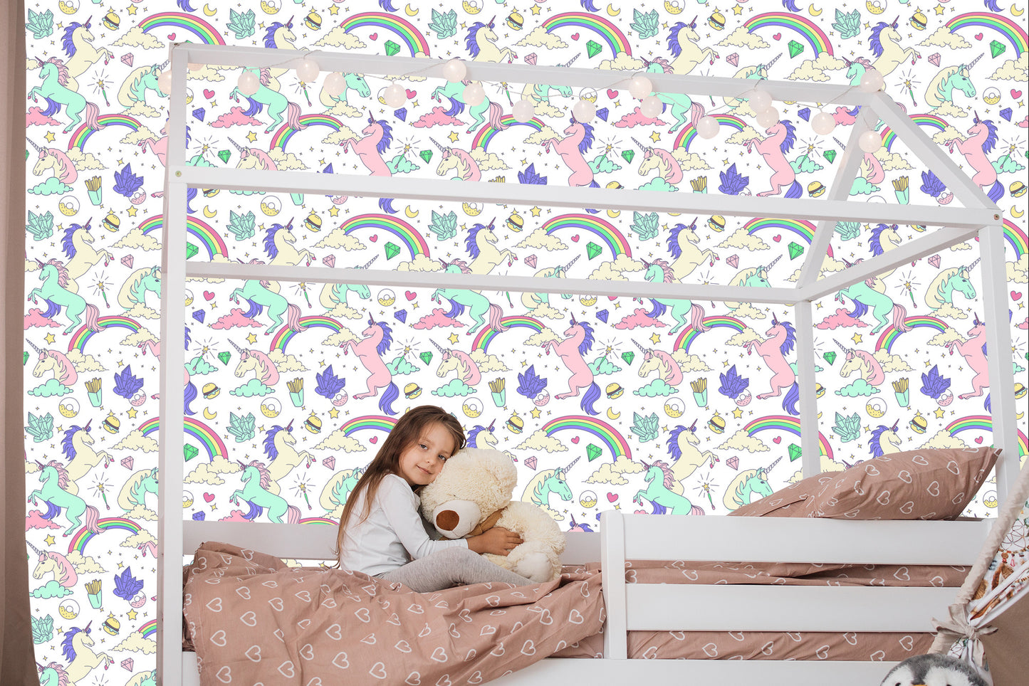 Wallpaper For Children - Unicorns In Fantasy Land