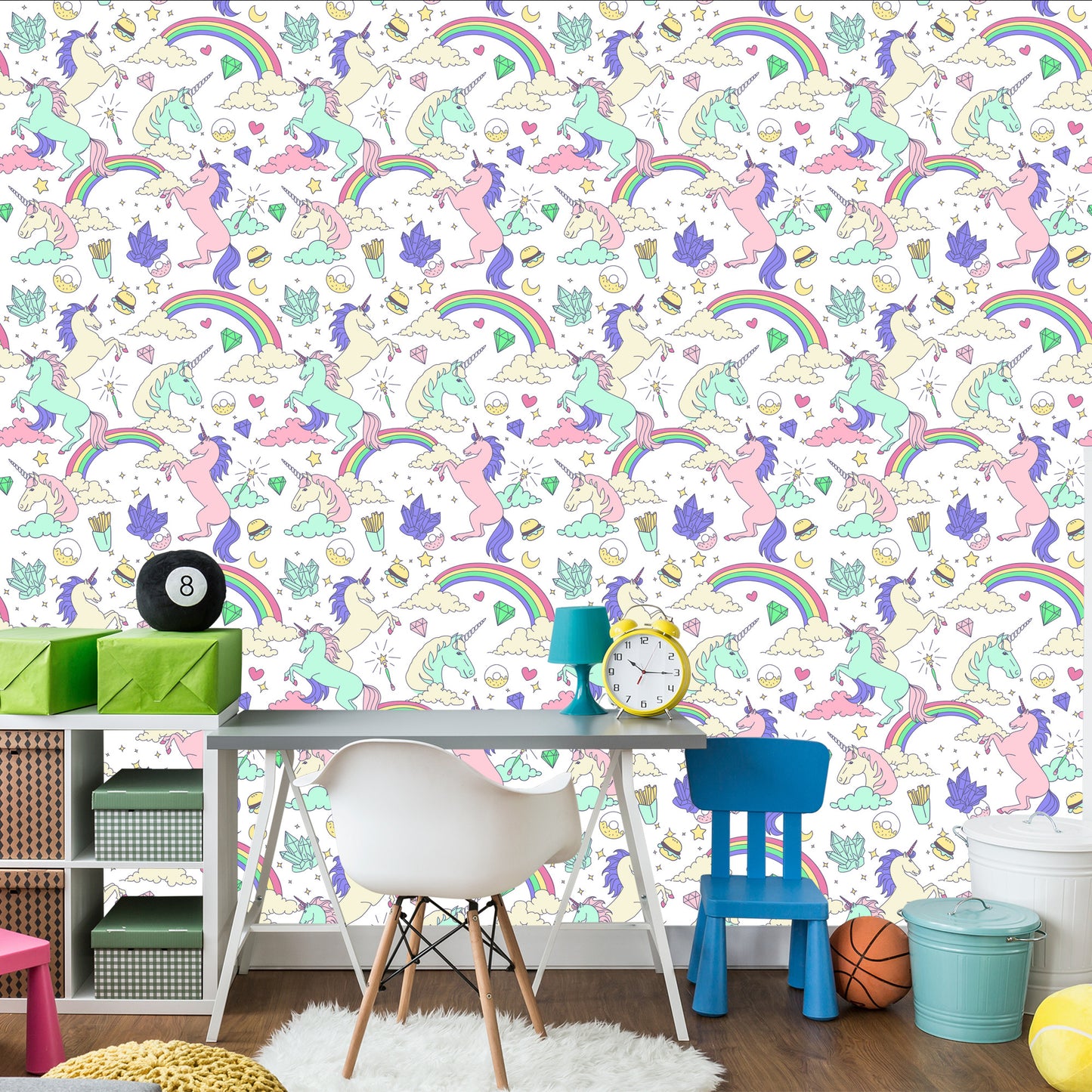 Wallpaper For Children - Unicorns In Fantasy Land
