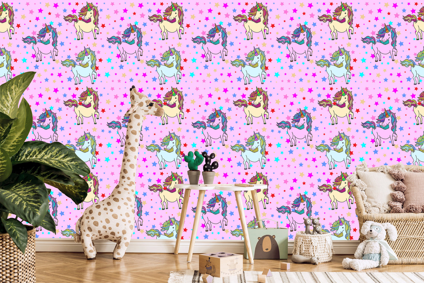 Wallpaper For Kids - Rainbow Unicorns