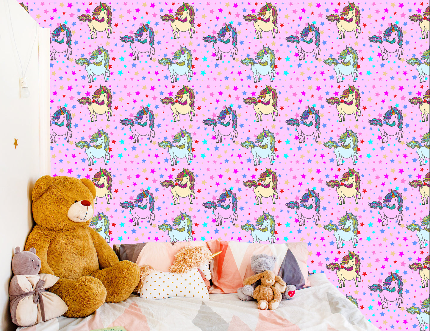 Wallpaper For Kids - Rainbow Unicorns
