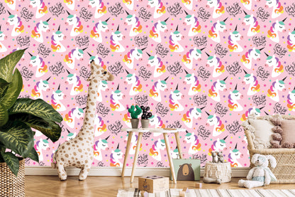 Wallpaper For Kids - Magic Rainbow Unicorns