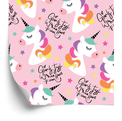 Wallpaper For Kids - Magic Rainbow Unicorns