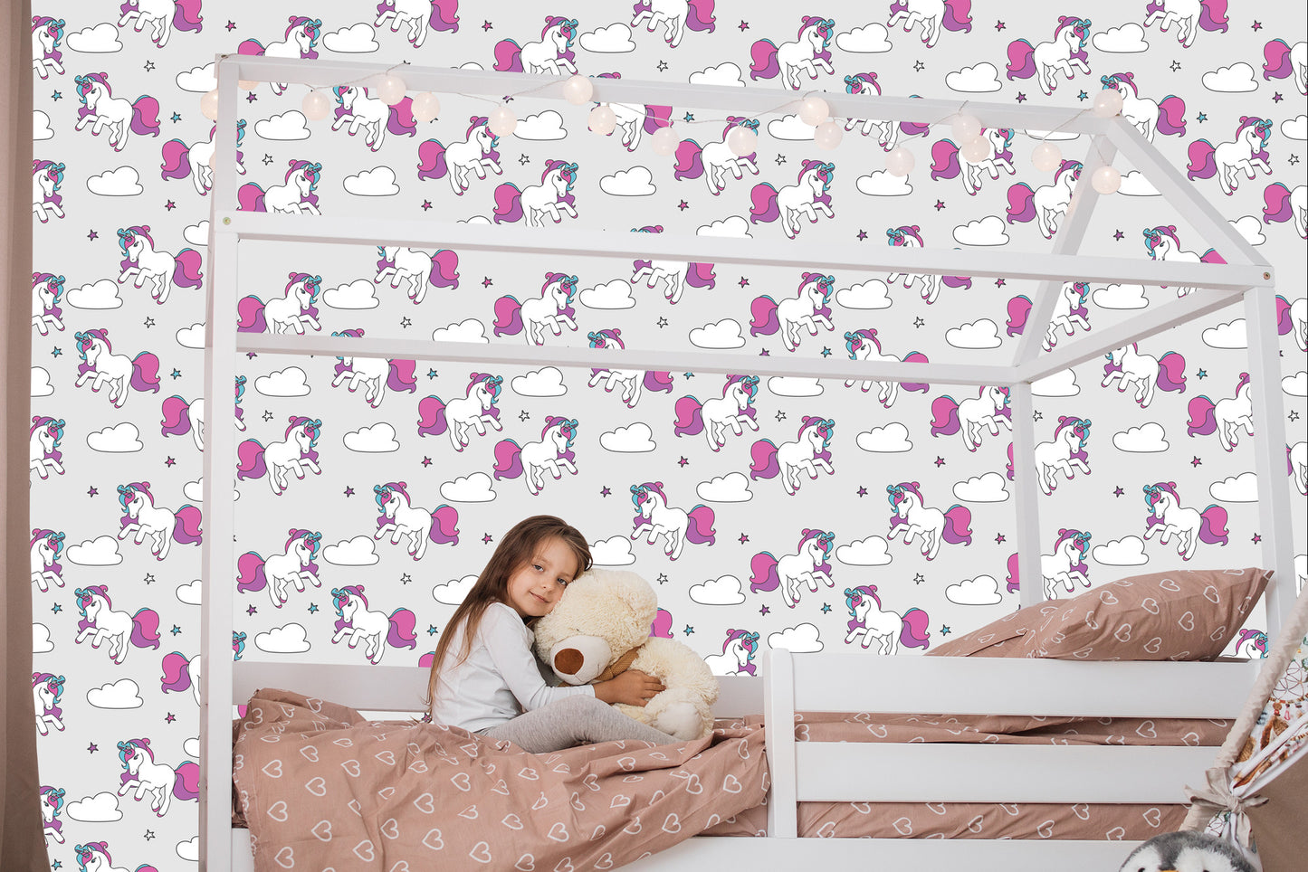 Wallpaper For Children - Flying Unicorns