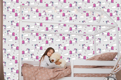 Wallpaper For Children - Flying Unicorns
