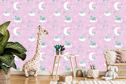 Wallpaper For Children - Sleeping Unicorns