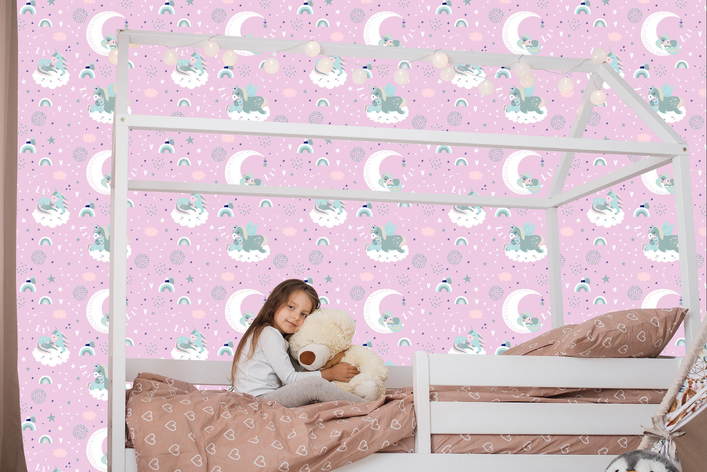 Wallpaper For Children - Sleeping Unicorns
