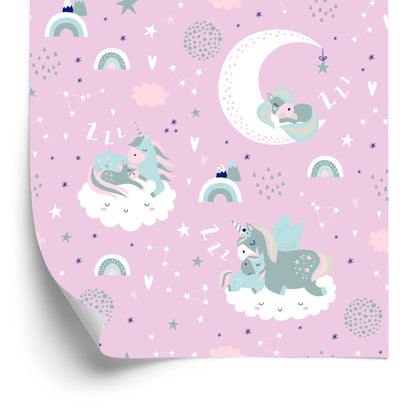 Wallpaper For Children - Sleeping Unicorns