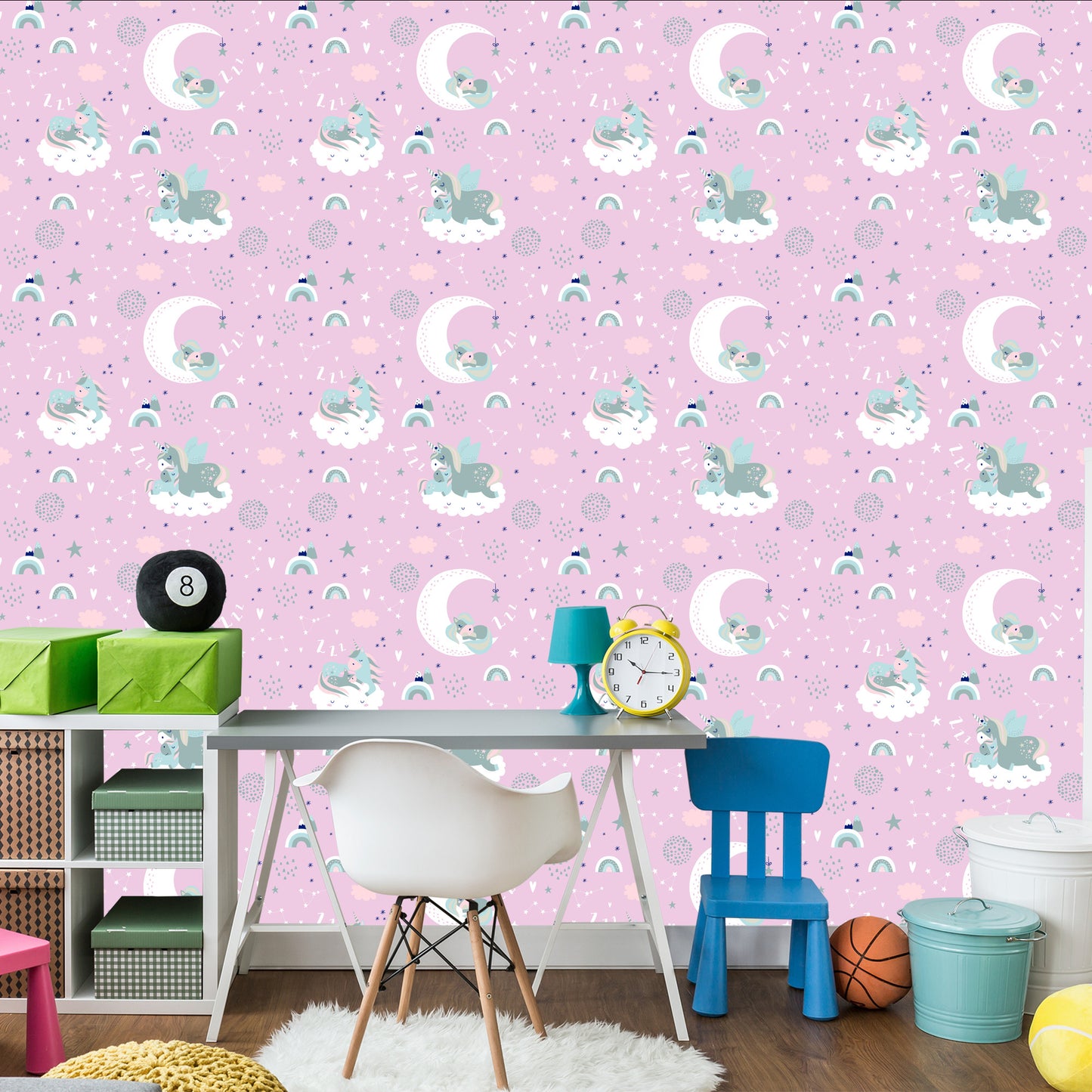 Wallpaper For Children - Sleeping Unicorns