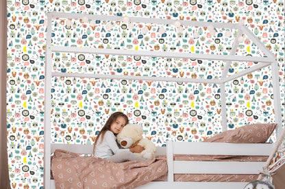 Wallpaper For Girl Colorful Flowers Animals