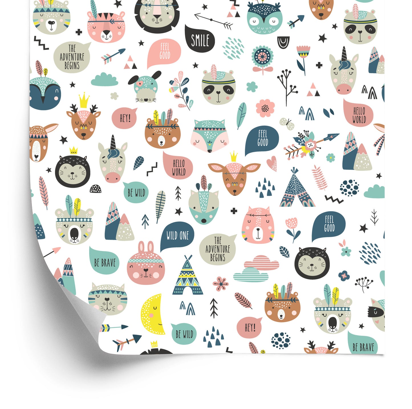 Wallpaper For Girl Colorful Flowers Animals