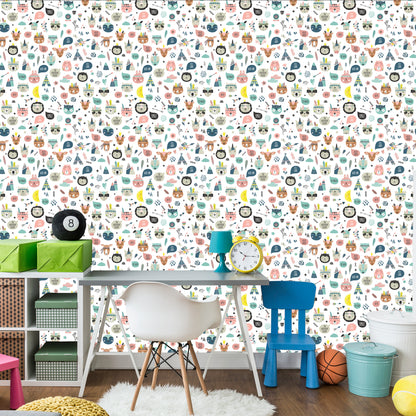 Wallpaper For Girl Colorful Flowers Animals