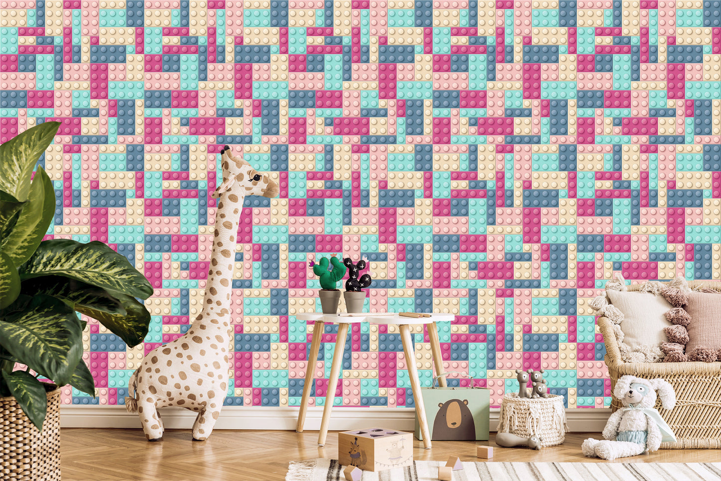 Wallpaper For A Girl With Colorful Blocks