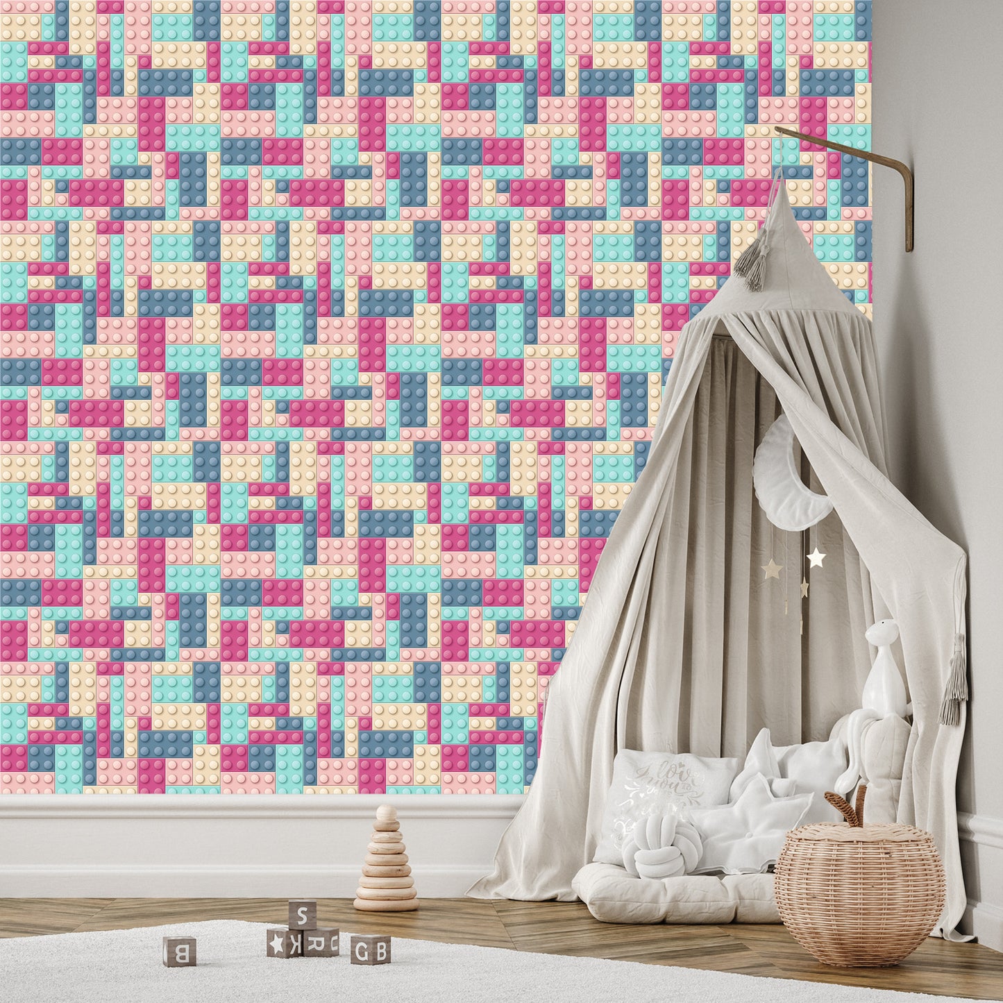 Wallpaper For A Girl With Colorful Blocks