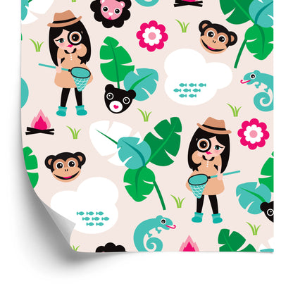 Wallpaper For Girls, Animals, Monkey Green