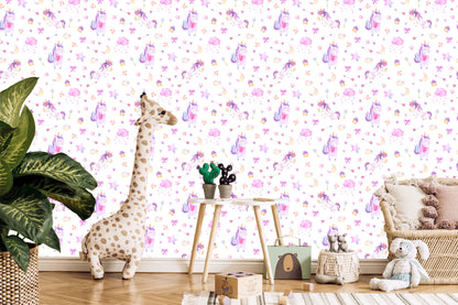 Wallpaper For A Girl Unicorns Bows And Donuts