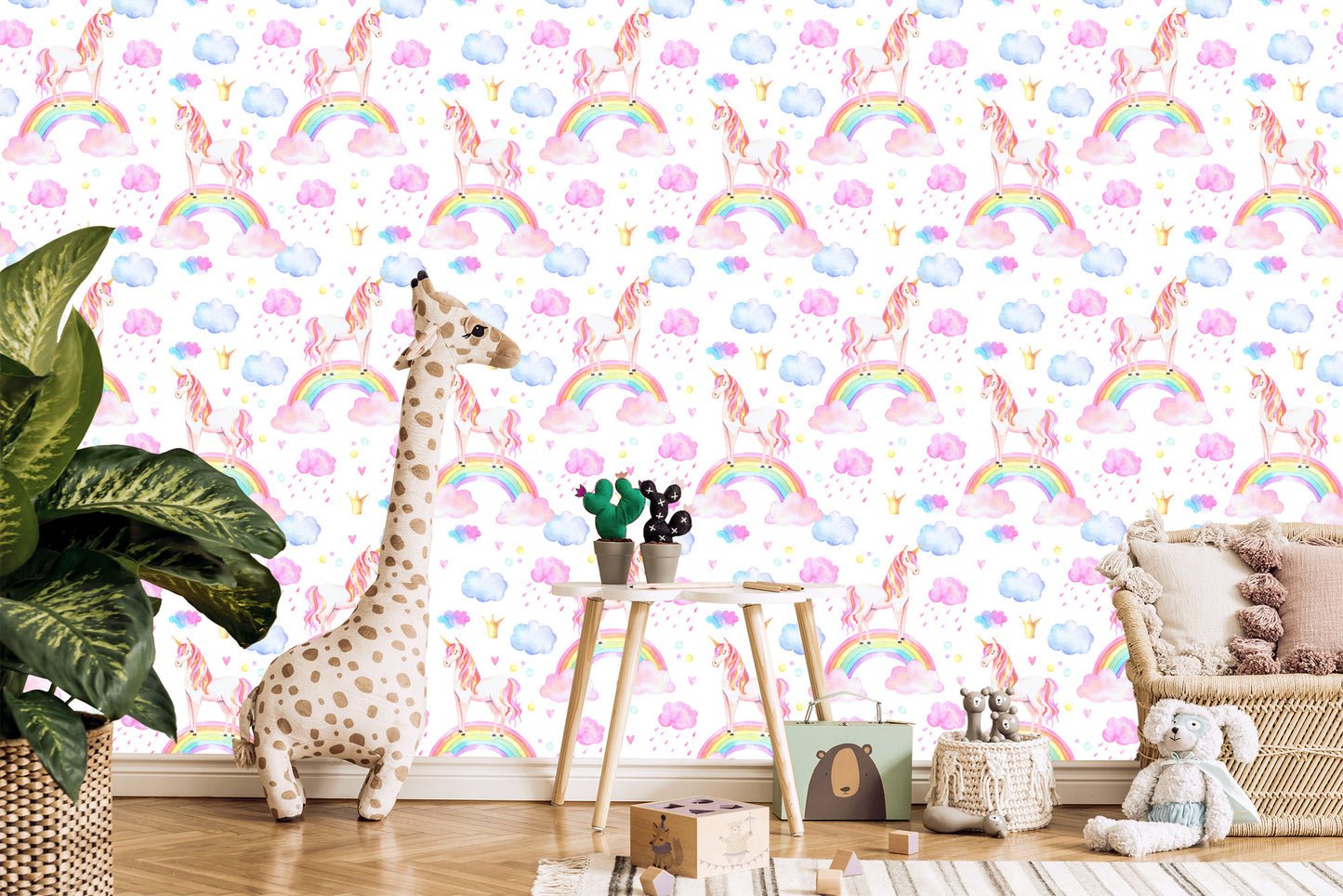 Wallpaper For Girls Pastel Rainbow Unicorns