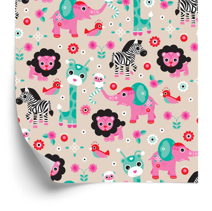 Wallpaper For Girl Safari Zebras Lions Elephants