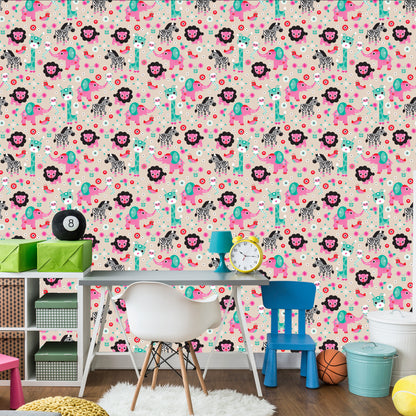 Wallpaper For Girl Safari Zebras Lions Elephants