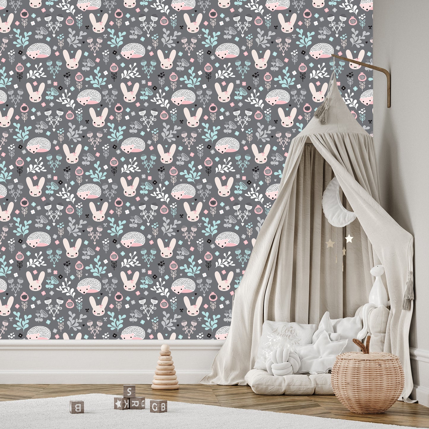 Wallpaper For A Girl, Animals, Hares, Plants