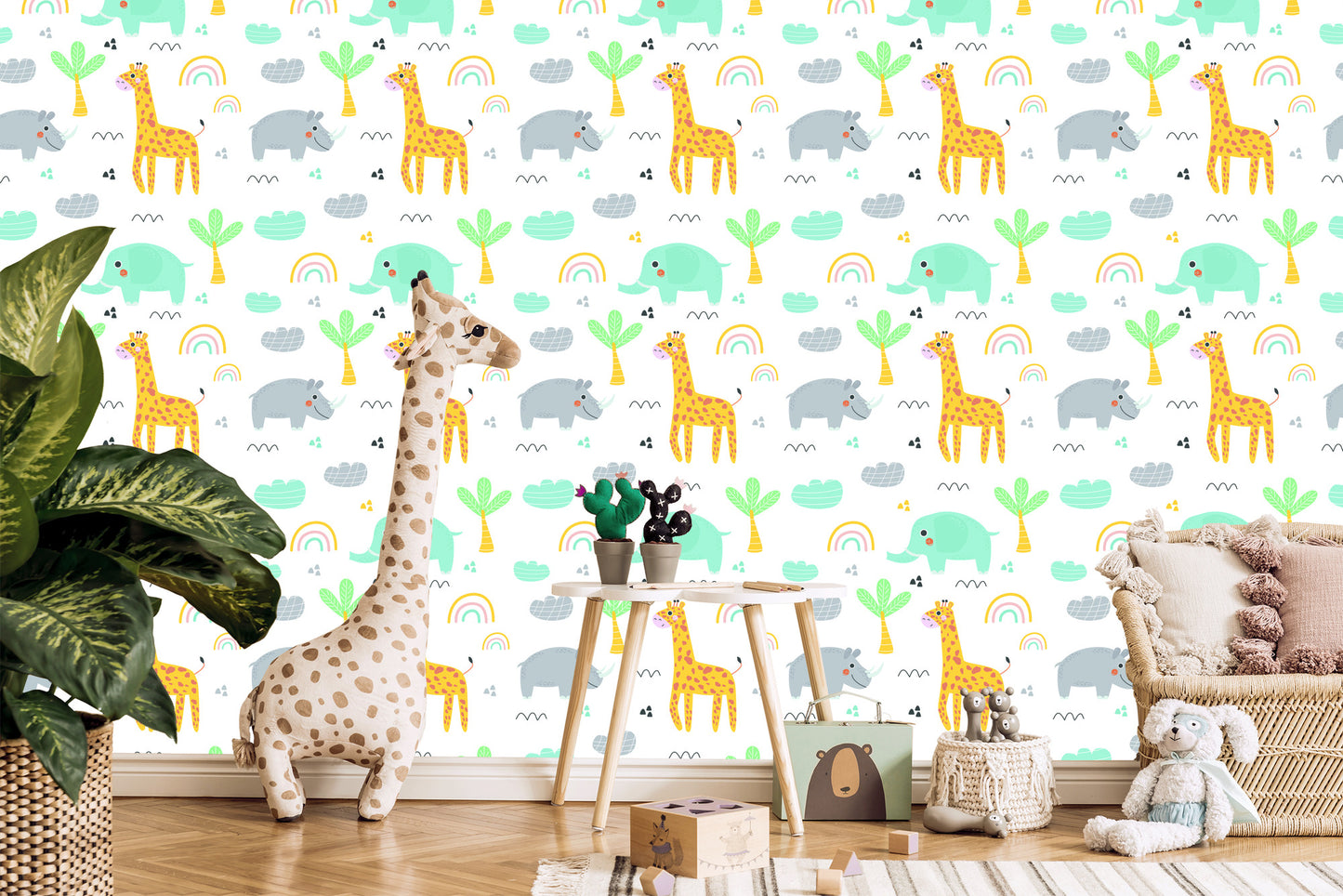 Wallpaper For Girl, Animals, Palm, Rainbow