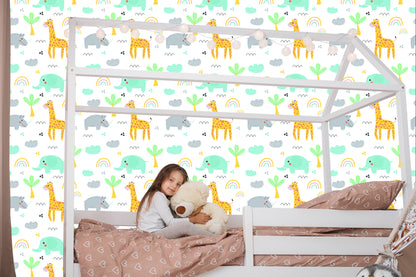 Wallpaper For Girl, Animals, Palm, Rainbow