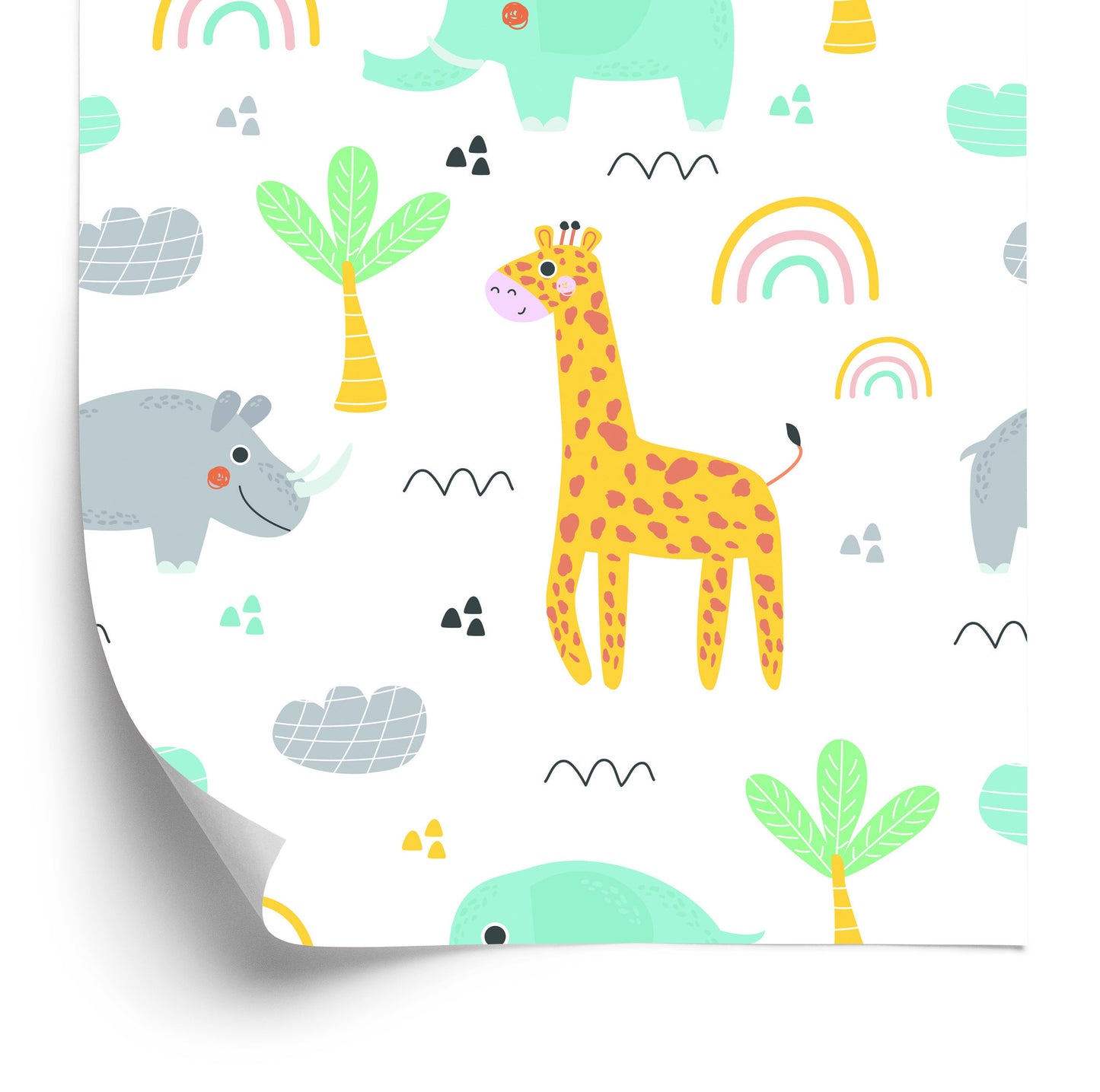Wallpaper For Girl, Animals, Palm, Rainbow