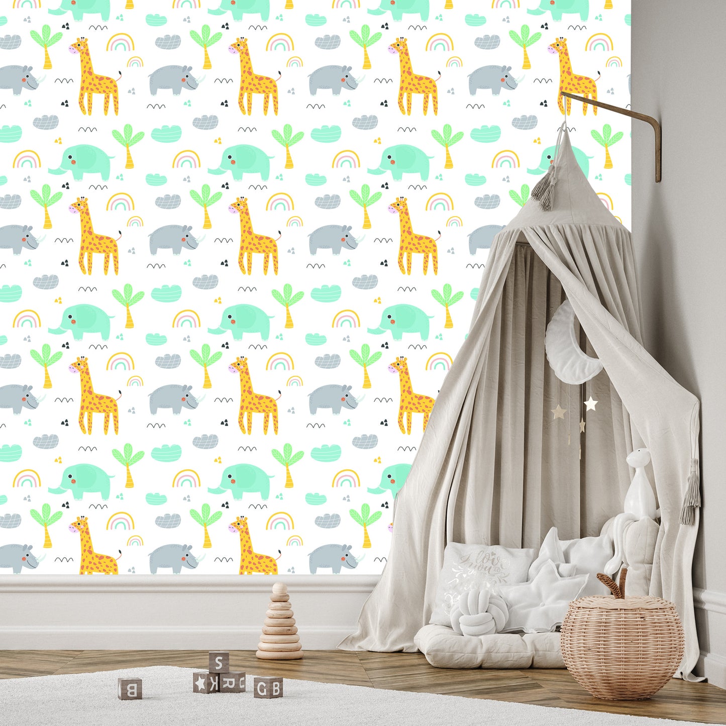 Wallpaper For Girl, Animals, Palm, Rainbow