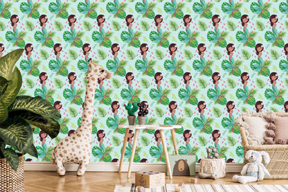 Wallpaper Mermaids. Flowers. Leaves
