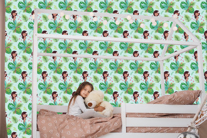 Wallpaper Mermaids. Flowers. Leaves