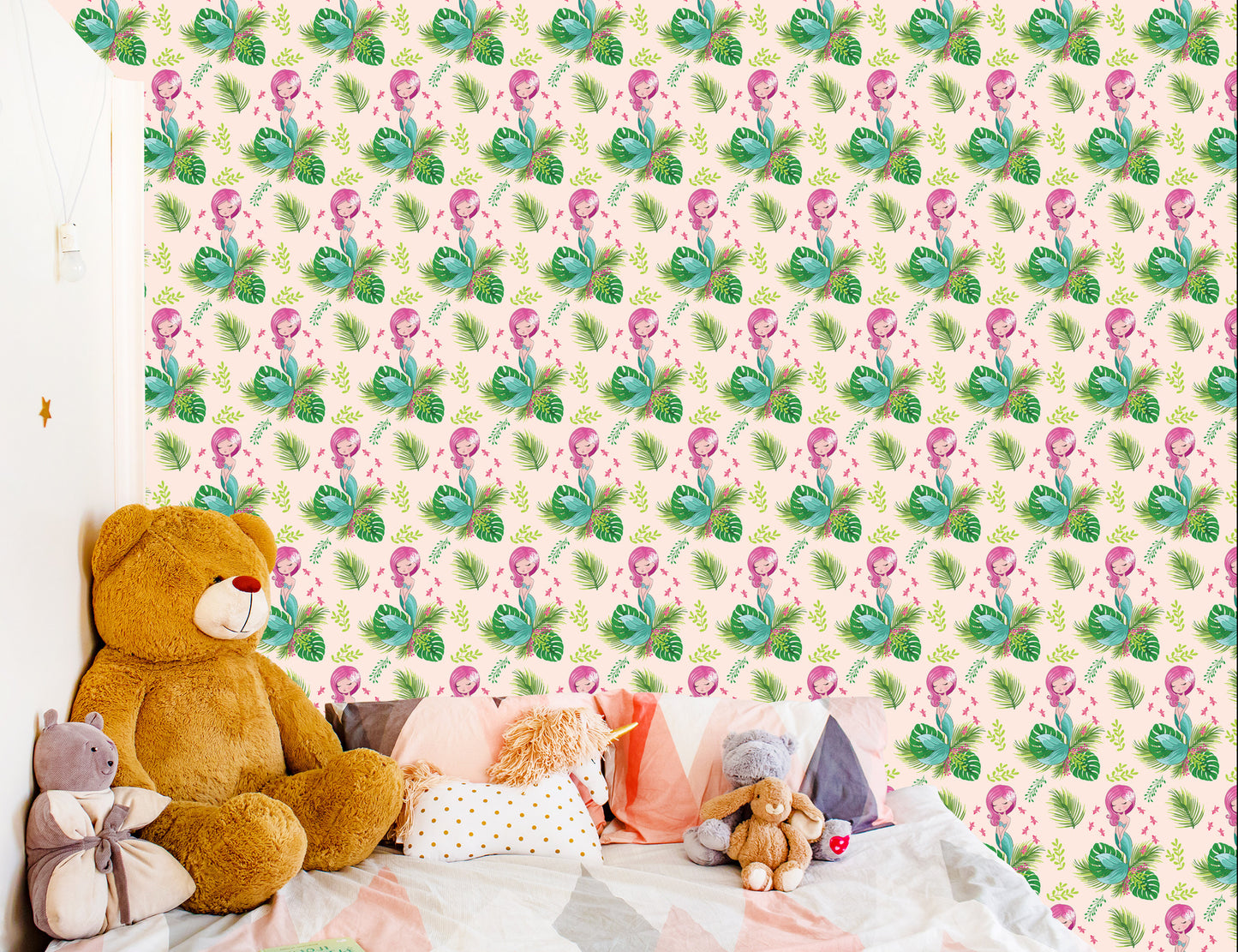 Wallpaper For Girls Mermaids Flowers Plants