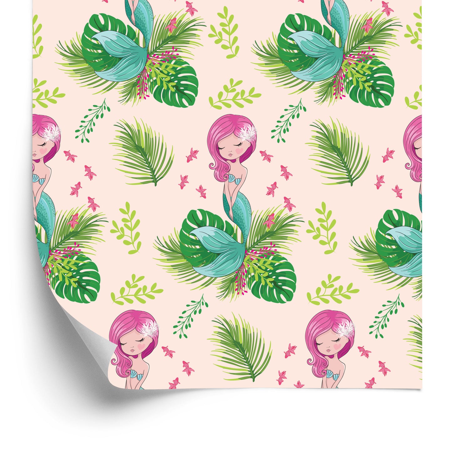 Wallpaper For Girls Mermaids Flowers Plants
