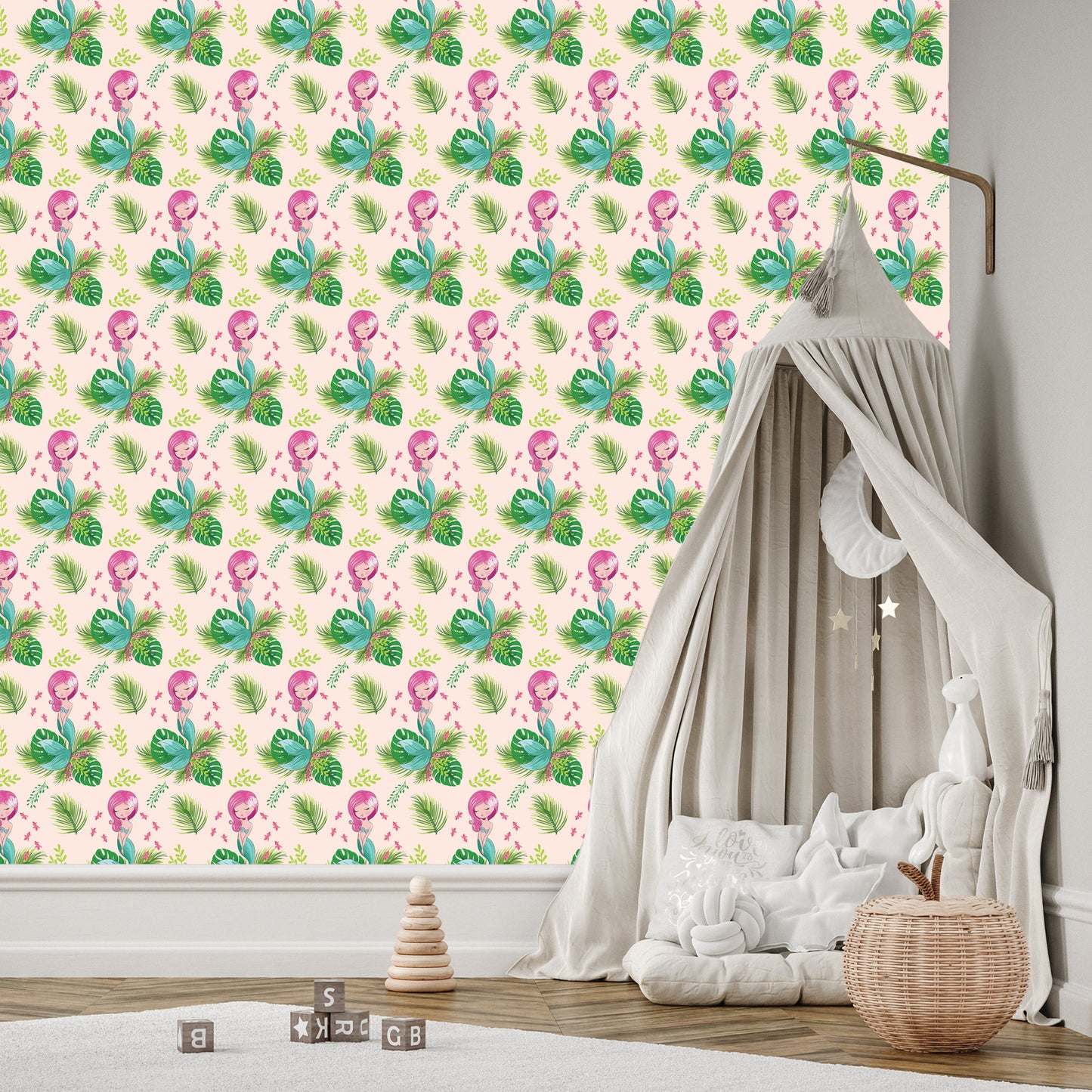 Wallpaper For Girls Mermaids Flowers Plants