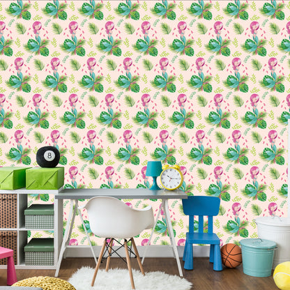 Wallpaper For Girls Mermaids Flowers Plants