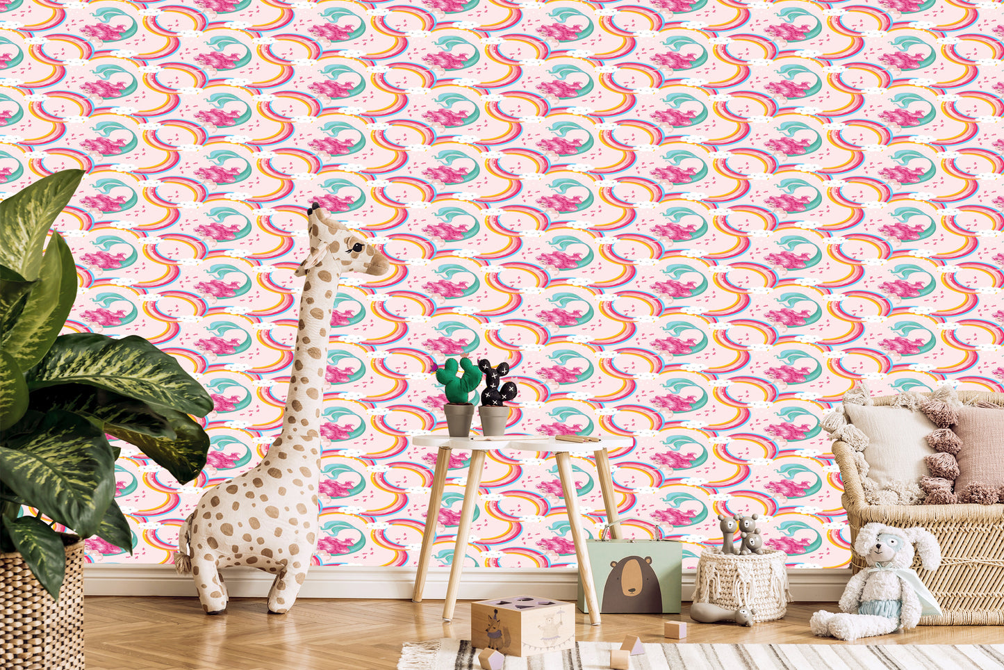 Wallpaper Mermaids. Clouds. Rainbow. Room