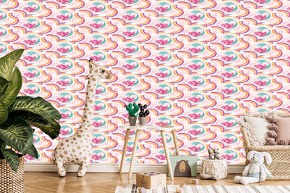 Wallpaper Mermaids. Clouds. Rainbow. Room