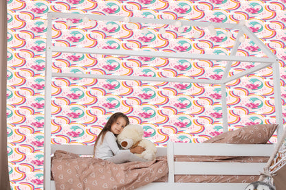 Wallpaper Mermaids. Clouds. Rainbow. Room