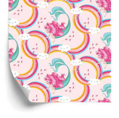 Wallpaper Mermaids. Clouds. Rainbow. Room