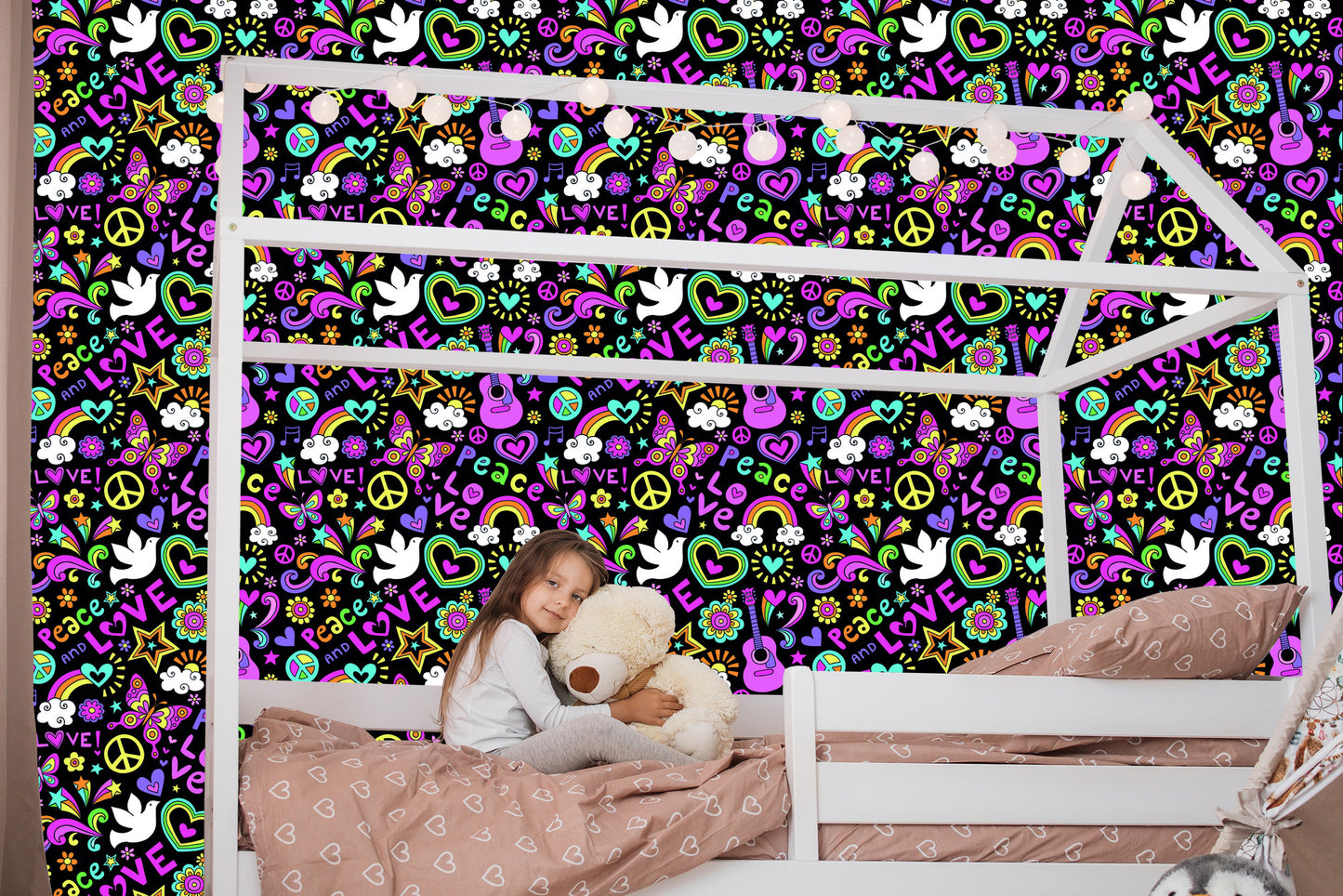 Wallpaper Colorful Girlish Patterns