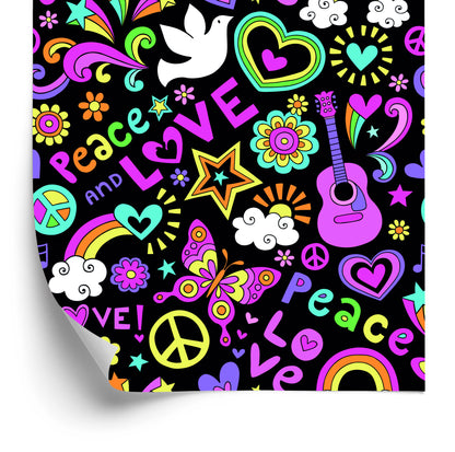 Wallpaper Colorful Girlish Patterns
