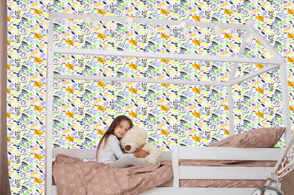 Wallpaper Fashionable Patterns Painted With Watercolor