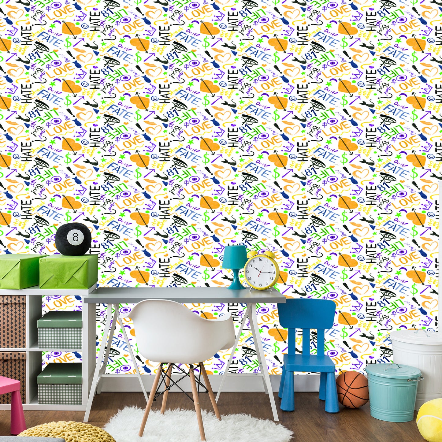 Wallpaper Fashionable Patterns Painted With Watercolor