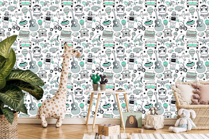 Wallpaper For Children - Vintage Toys
