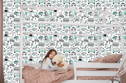 Wallpaper For Children - Vintage Toys