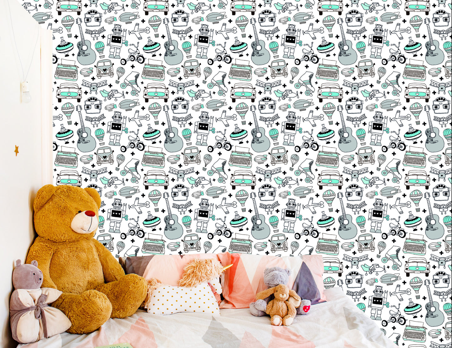 Wallpaper For Children - Vintage Toys