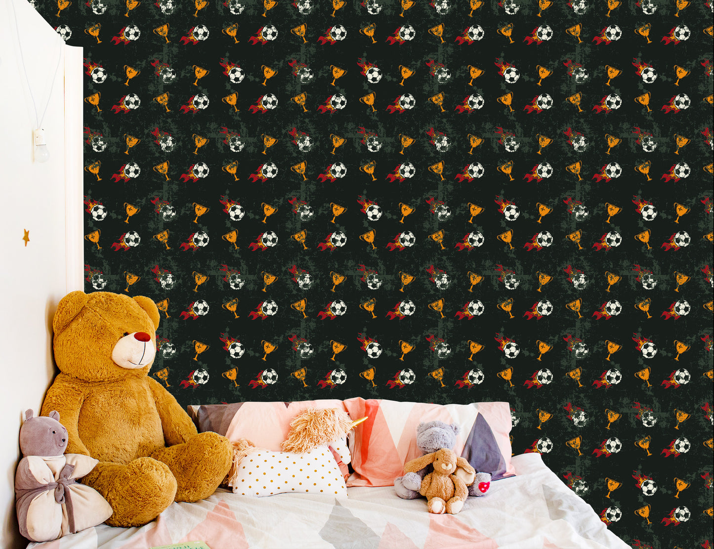 Wallpaper To A Boy's Soccer Room