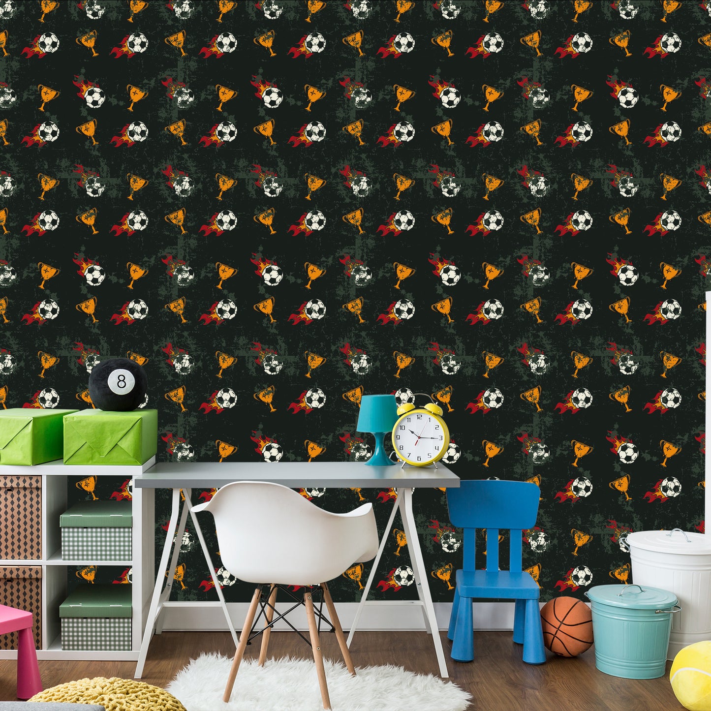 Wallpaper To A Boy's Soccer Room