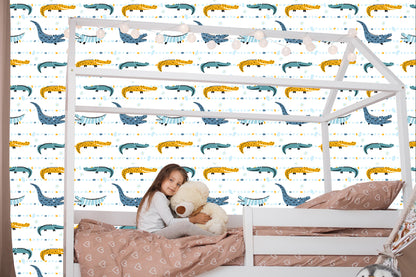 Wallpaper For A Boy With Colorful Crocodile Flowers