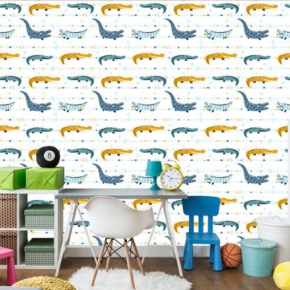 Wallpaper For A Boy With Colorful Crocodile Flowers